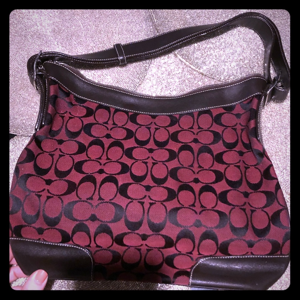 COACH convertible cross-body WINE color! Rare
